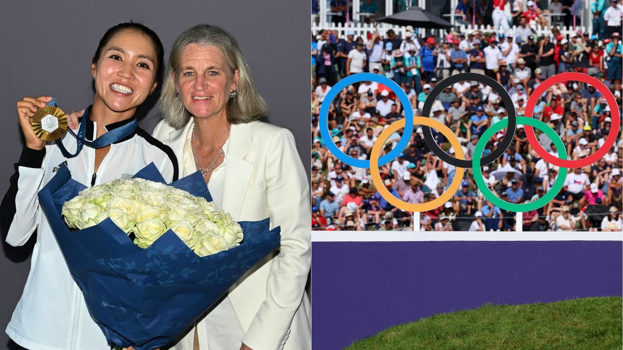 Lydia Ko erhält von LPGA Commissioner Mollie Marcoux Samaan 27 Rosen für die 27 Punkte, die für den Einzug in die Hall of Fame nötig sind. (Fotos: LPGA Twitter und Getty) Lydia Ko erhält von LPGA Commissioner Mollie Marcoux Samaan 27 Rosen für die 27 Punkte, die für den Einzug in die Hall of Fame nötig sind. (Fotos: LPGA Twitter und Getty)