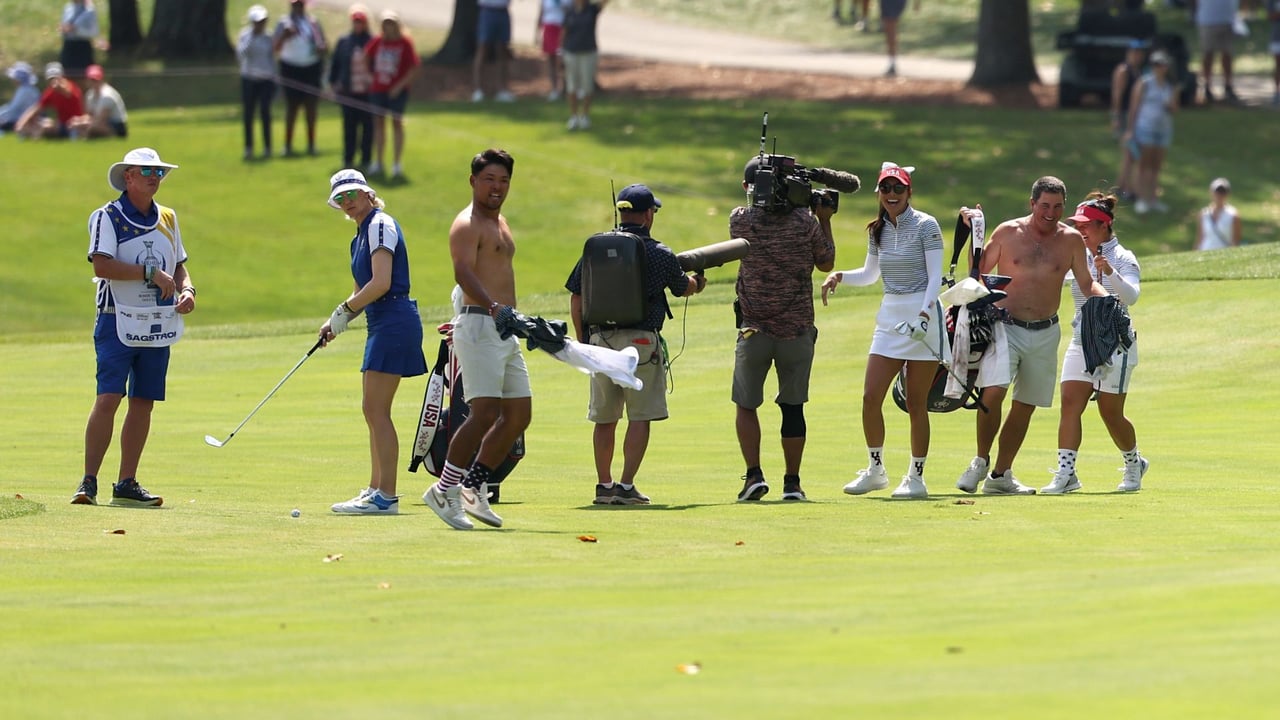 Ausnahmezustand auf dem Fairway. (Foto: Getty) Ausnahmezustand auf dem Fairway. (Foto: Getty)