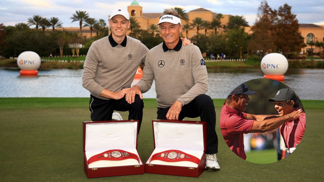 Bernhard Langer und Jason Langer verteidigen den Titel der PNC Championship. (Foto: Getty) Bernhard Langer und Jason Langer verteidigen den Titel der PNC Championship. (Foto: Getty)