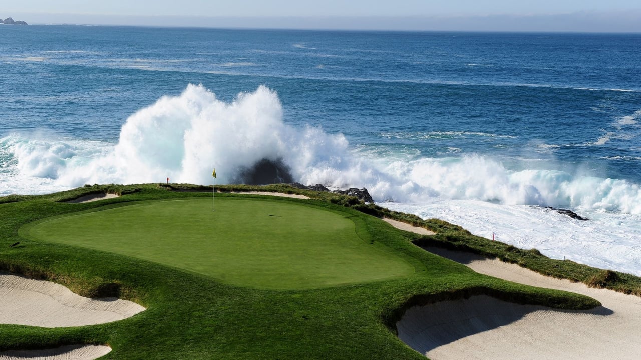 Der Blick auf das siebte Grün des Pebble Beach Golf Links. (Quelle: Getty) Der Blick auf das siebte Grün des Pebble Beach Golf Links. (Quelle: Getty)