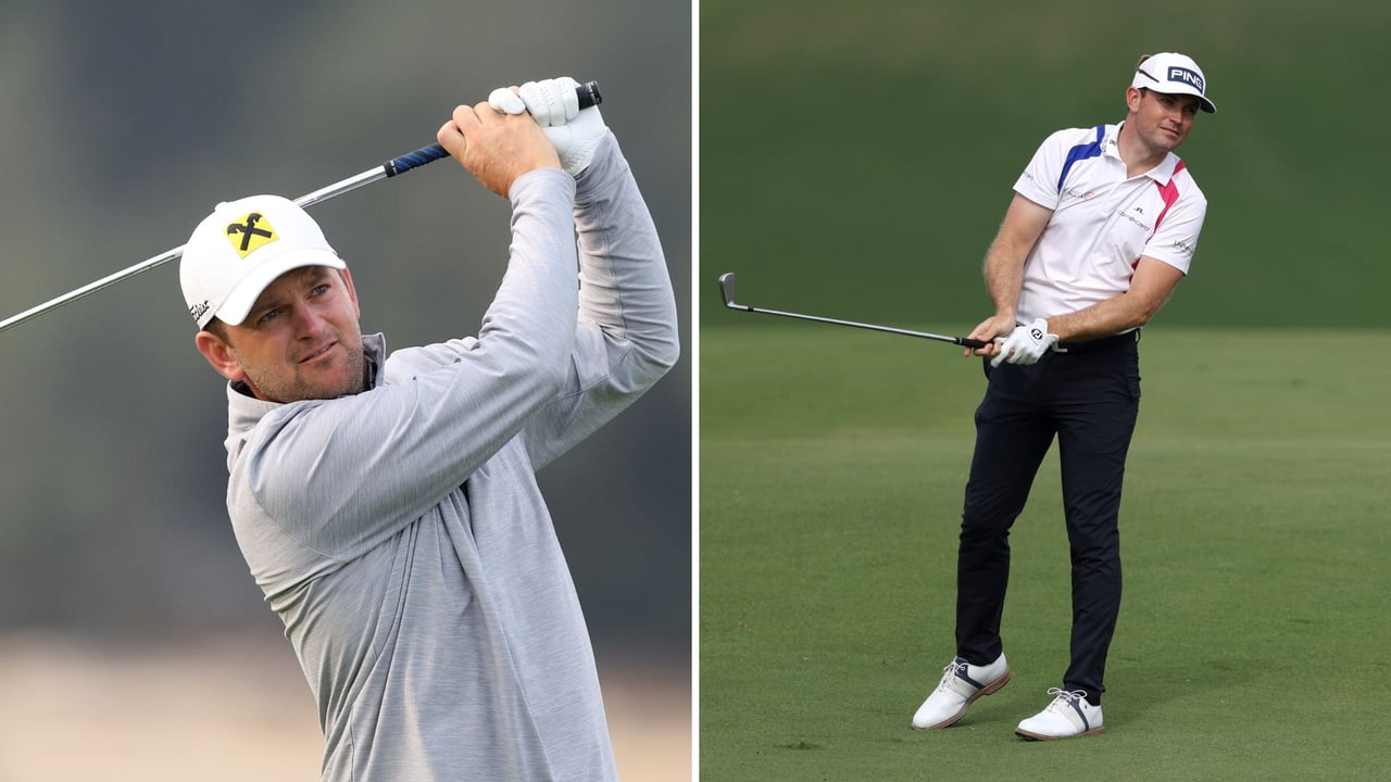 Bernd Wiesberger (li.) und Joel Girrbach auf der ersten Runde der Qatar Masters auf der DP World Tour. (Quelle: Getty) Bernd Wiesberger (li.) und Joel Girrbach auf der ersten Runde der Qatar Masters auf der DP World Tour. (Quelle: Getty)