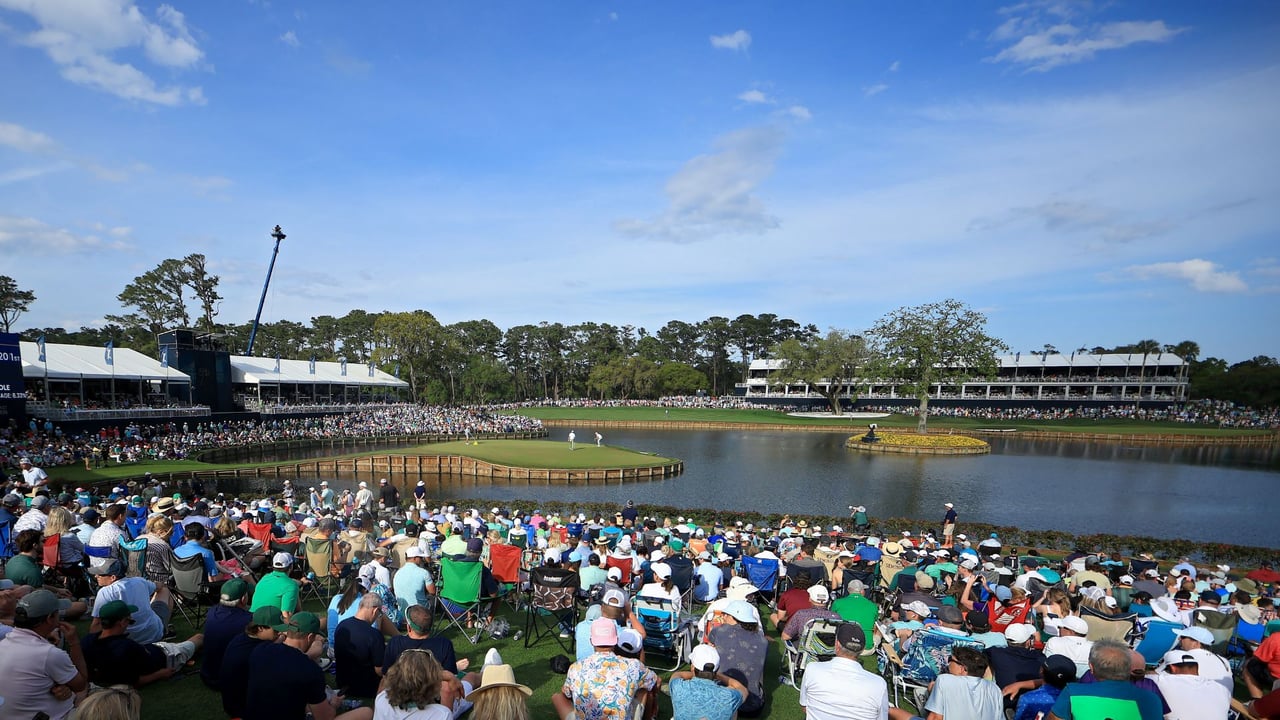 Das ikonische 17. Grün im TPC Sawgrass. (Quelle: Getty) Das ikonische 17. Grün im TPC Sawgrass. (Quelle: Getty)