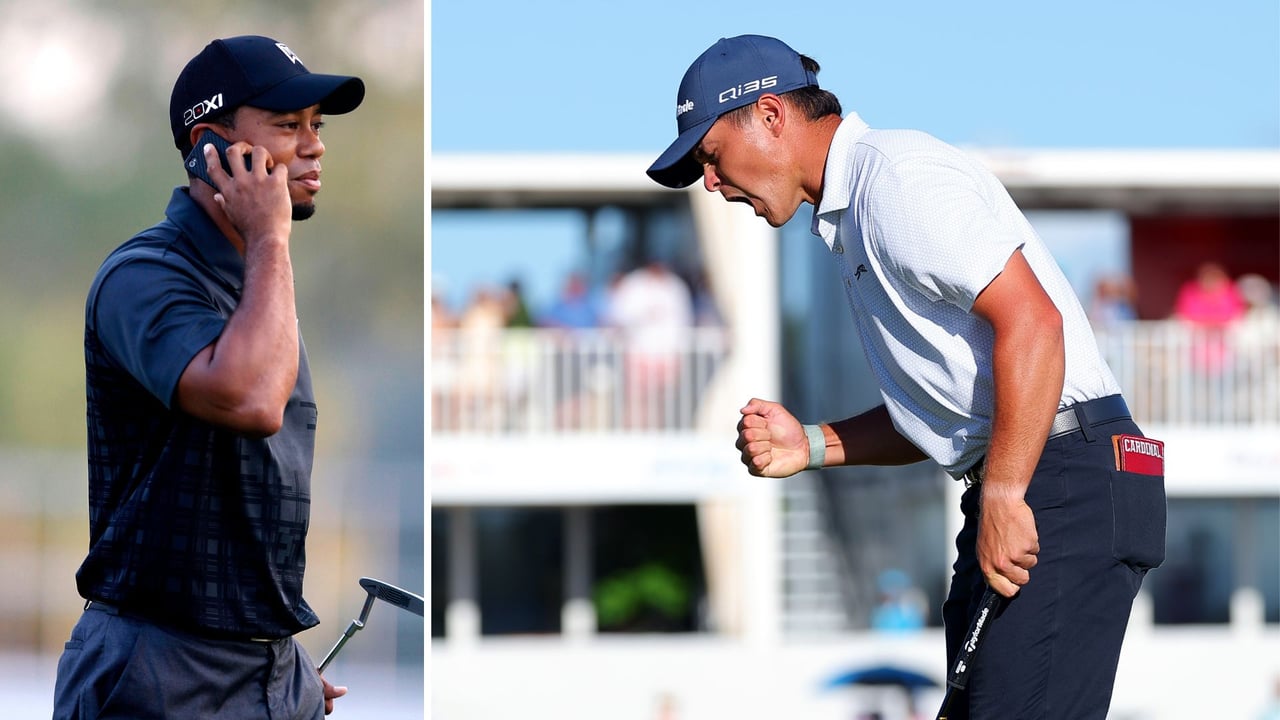 Tiger Woods gratuliert Karl Vilips nach seinem ersten PGA-Tour-Sieg. (Fotos: Getty) Tiger Woods gratuliert Karl Vilips nach seinem ersten PGA-Tour-Sieg. (Fotos: Getty)