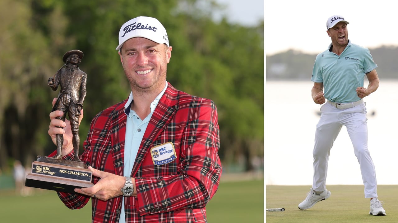 Justin Thomas siegt emotional im Playoff und sichert sich den den Titel auf der PGA Tour. (Fotos: Getty) Justin Thomas siegt emotional im Playoff und sichert sich den den Titel auf der PGA Tour. (Fotos: Getty)