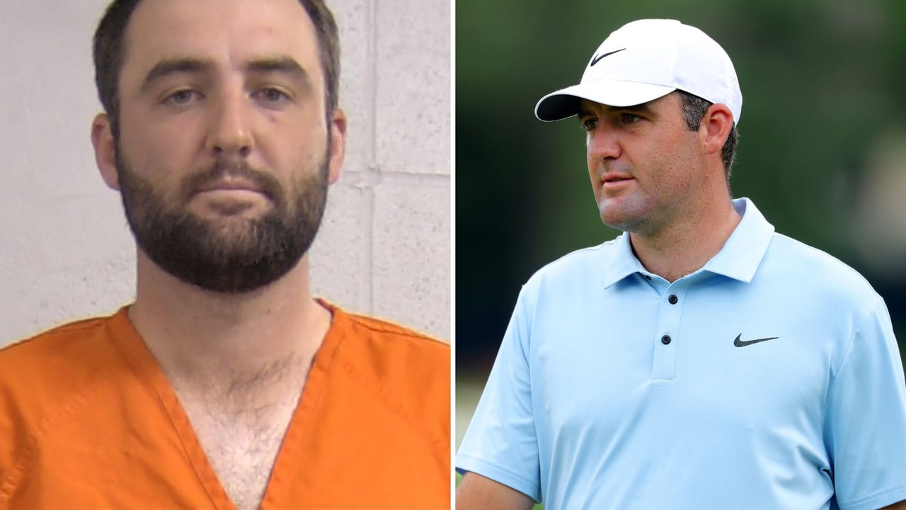 Ein Jahr ist es her: Schefflers Verhaftung bei der PGA Championship 2024. (Foto: Getty)