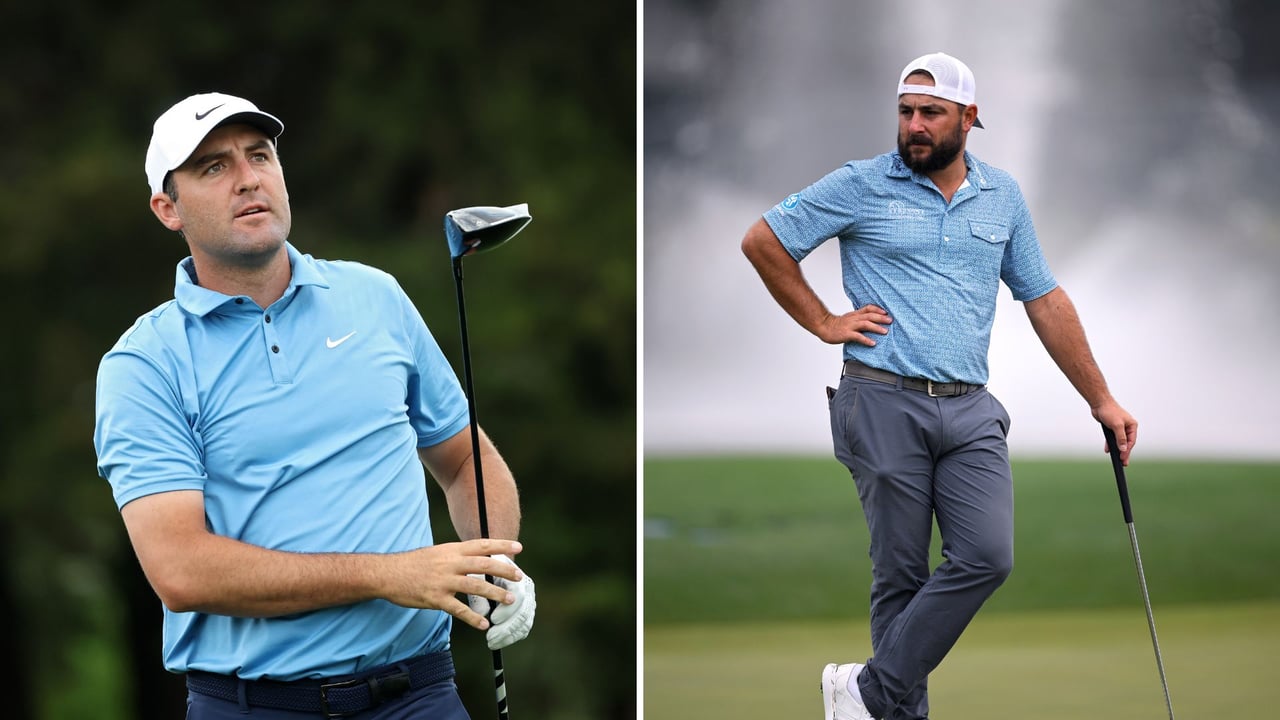 Auf der PGA Tour führt Scottie Scheffler das Feld an. Stephan Jäger muss kurz nach dem Start wegen Dunkelheit abbrechen. (Fotos: Getty)