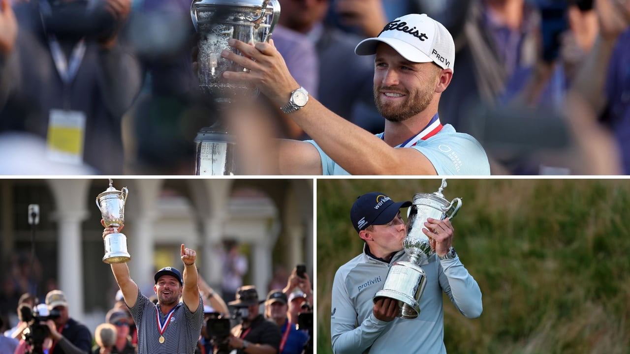 Die Sieger der letzten drei US Open: Was kriegt der Sieger von 2025? (Fotos: Getty)