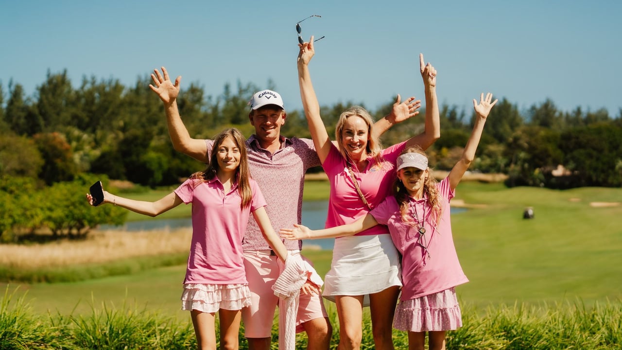 Die Siem Familie auf dem Le Château Golf Kurs. (Foto: Heritage Golf Club)