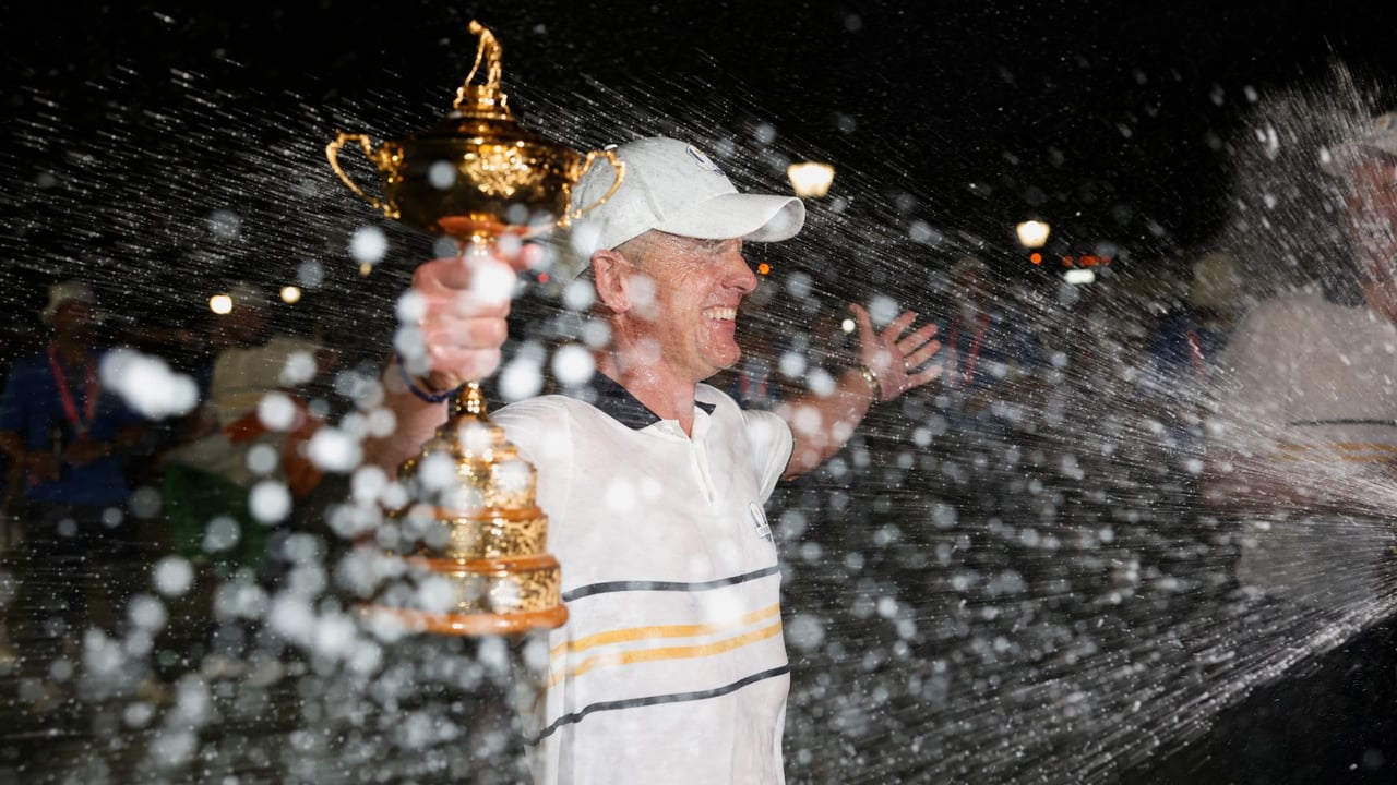 Das europäische Ryder Cup-Team feierte den Sieg ausgelassen. (Foto: Getty)