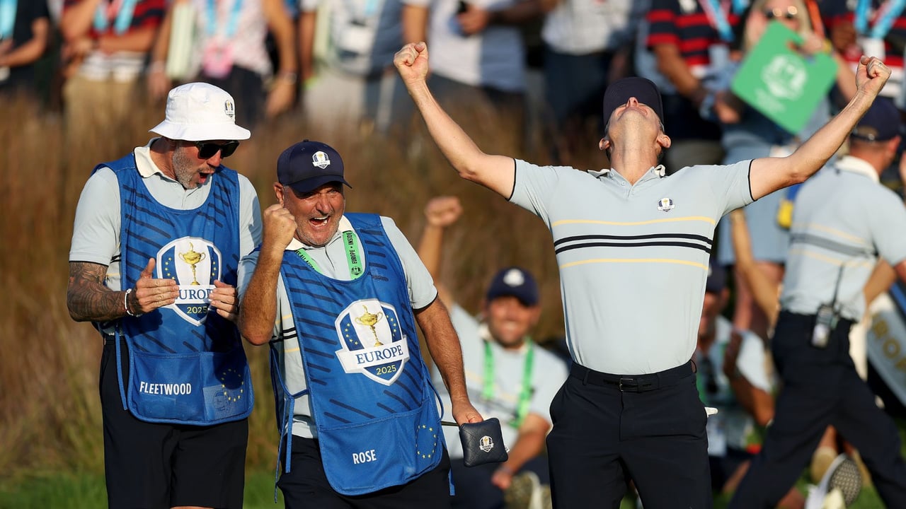 Die Fourballs am Freitag des Ryder Cup 2025. (Foto: Getty)