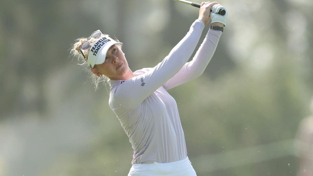 Jessica Korda während eines ihrer letzten Turniere vor der Babypause. (Foto: Getty) Jessica Korda während eines ihrer letzten Turniere vor der Babypause. (Foto: Getty)