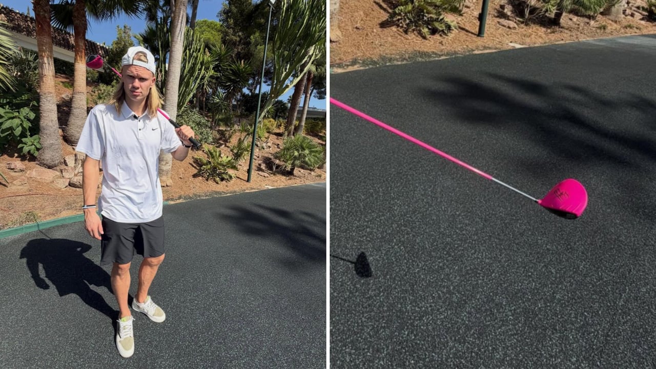 Erling Haaland nutzt seine Freistellung aus dem Norwegen-Kader für Golf. (Quelle: Instagram@erling)