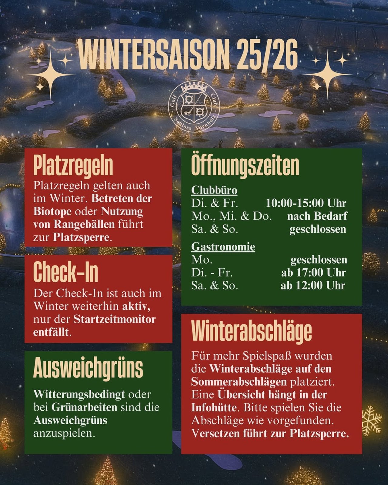 https://www.instagram.com/gc_schloss_vornholz/Winterspielbetrieb im GC Schloss Vornholz gestartet
