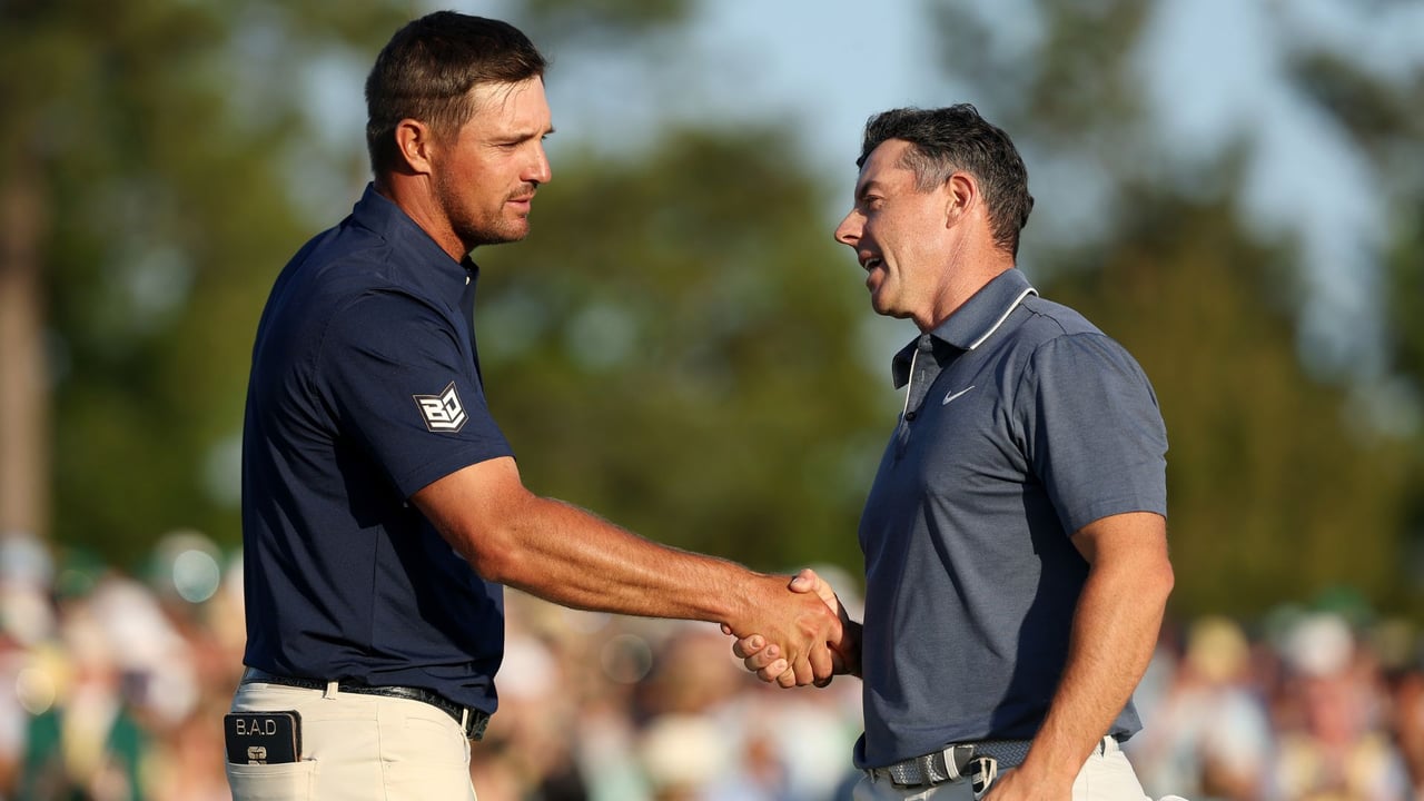 Rory McIlroy und Bryson DeChambeau zeigen sich pessimistisch was einen baldigen Deal zwischen der PGA Tour und LIV Golf angeht (Foto: Getty)