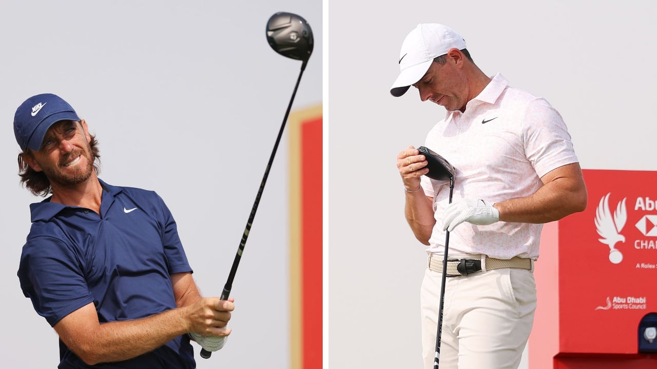 Tommy Fleetwood und Rory McIlroy mit neuen TaylorMade-Drivern gesichtet. (Fotos: Getty)