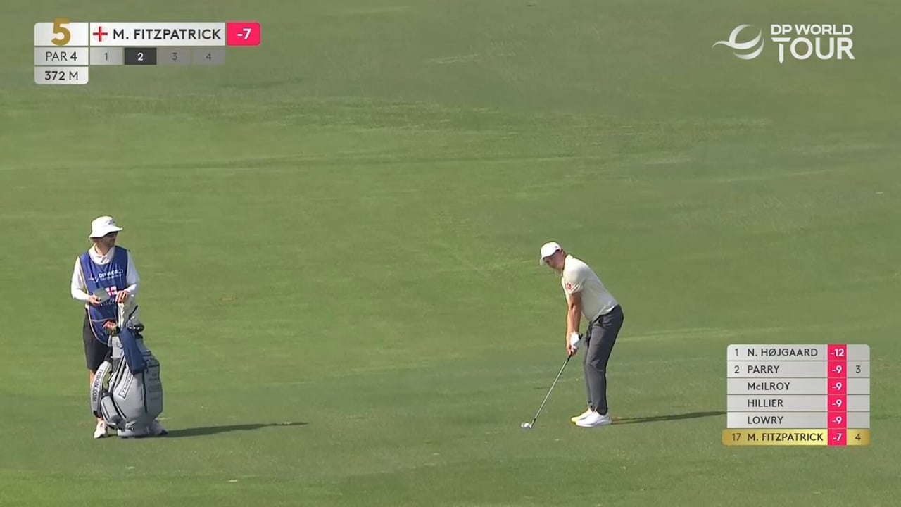 Matt Fitzpatricks Schlag der Woche bei der DP World Tour Championship in Dubai - (@DPWorldTour)