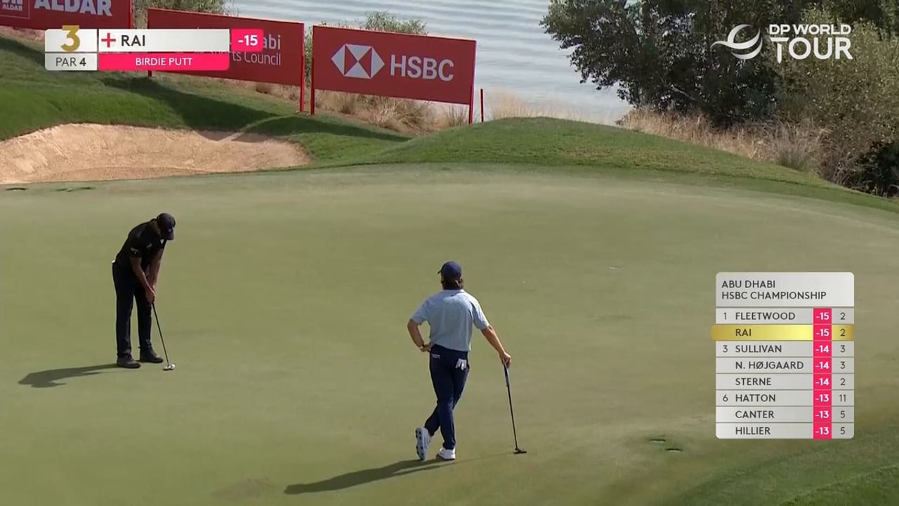 Aaron Rai übernimmt Führung bei Abu Dhabi HSBC Championship mit zwei Birdies - (@DPWorldTour)