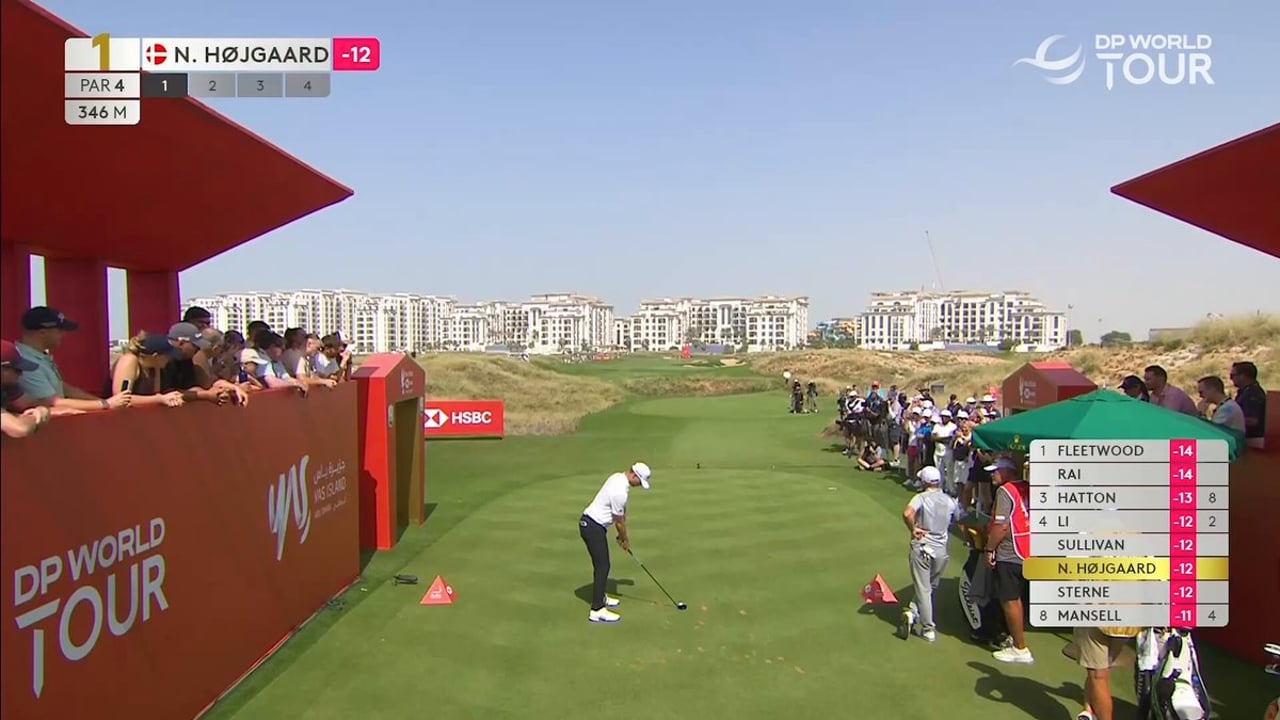 Nicolai Højgaard beeindruckt bei Abu Dhabi HSBC Championship auf Yas Links - (@DPWorldTour)