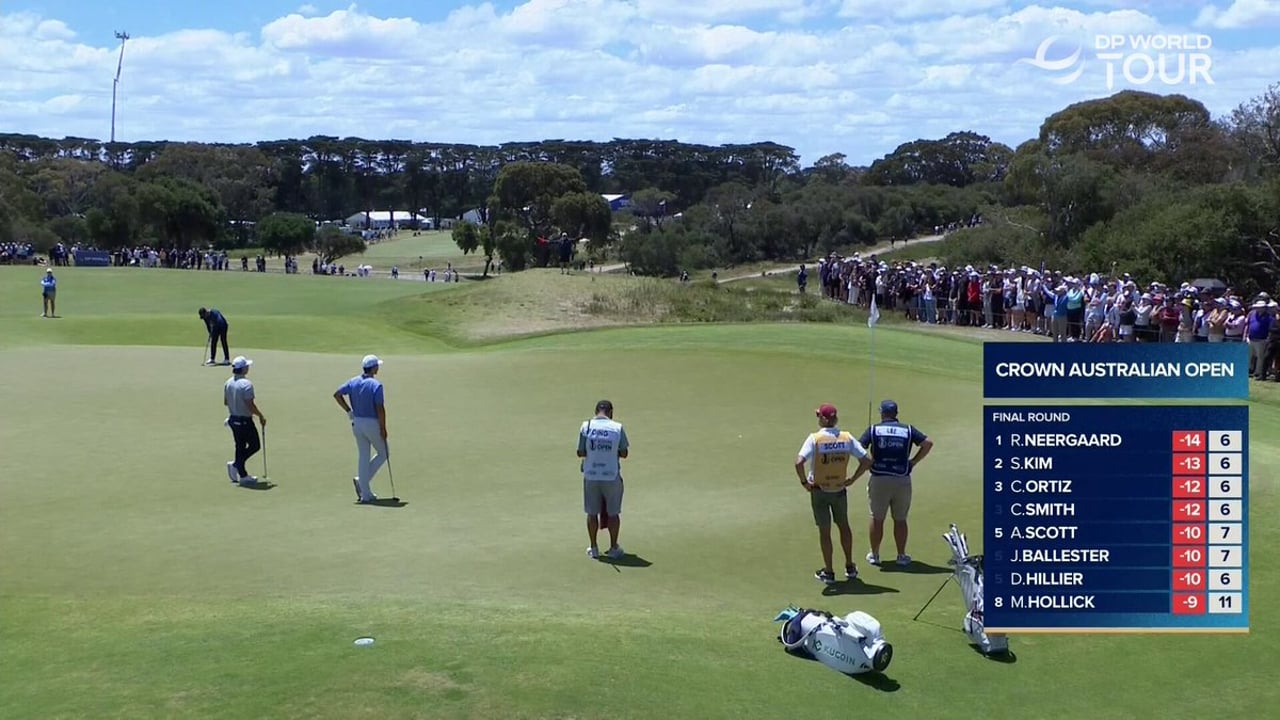 Adam Scott begeistert mit Chip-in beim Crown Australian Open 2025 - (@DPWorldTour)