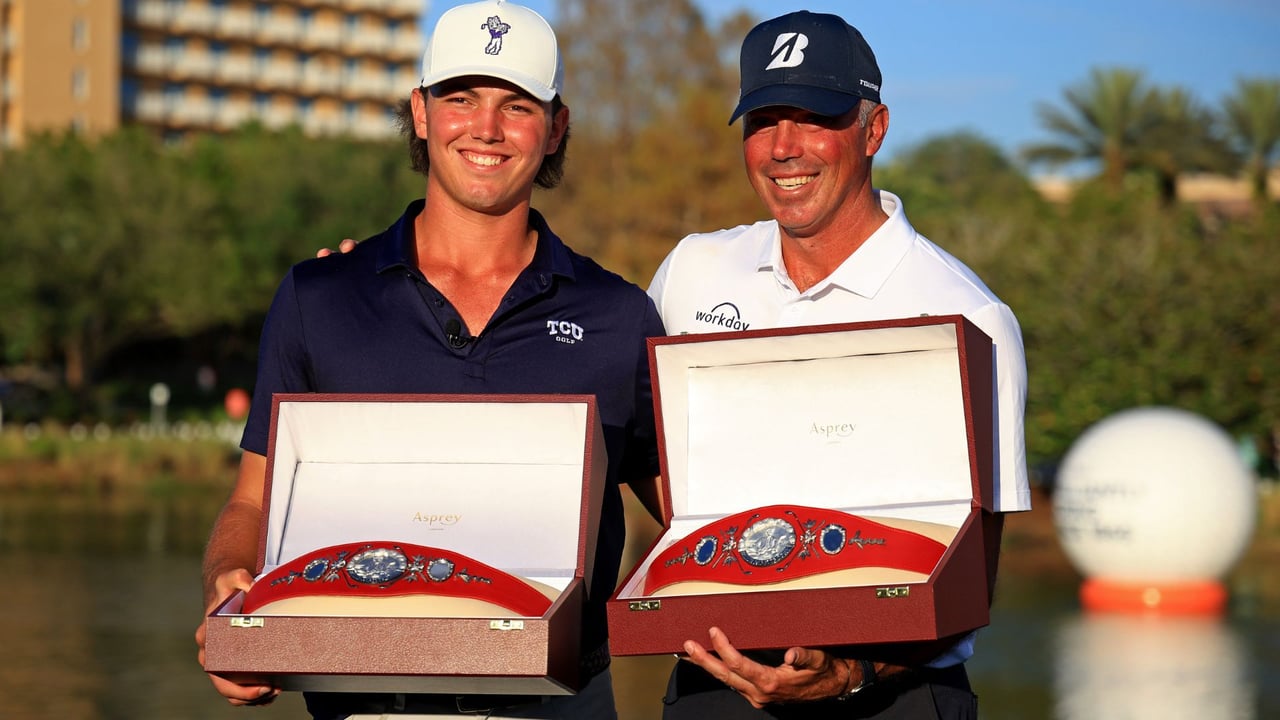 Matt und Cameron Kuchar haben bei der PNC Championship der Champions Tour einen emotionalen Sieg eingefahren (Foto: Getty)