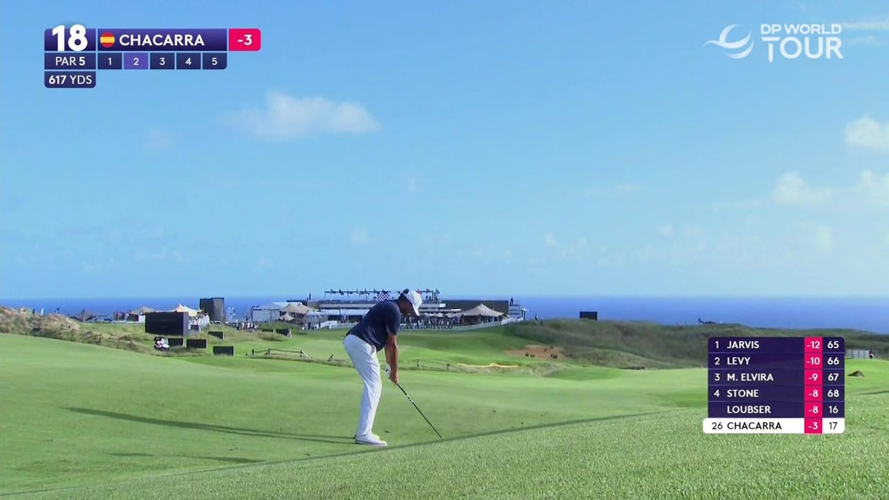 Eugenio Chacarra erlebt Glücksmoment beim AfrAsia Bank Mauritius Open - (@DPWorldTour)