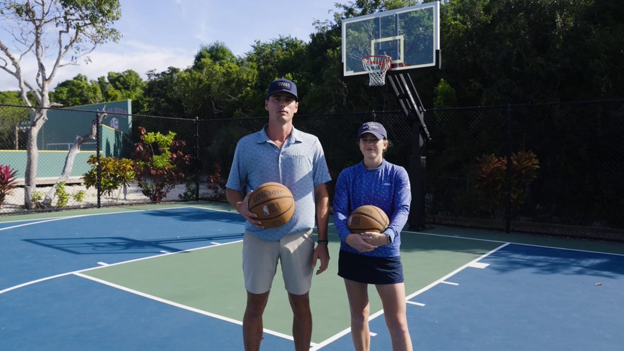 Hunter Eichhorn zeigt Basketball-Skills vor Korn Ferry Tour auf den Bahamas - (@KornFerryTour)