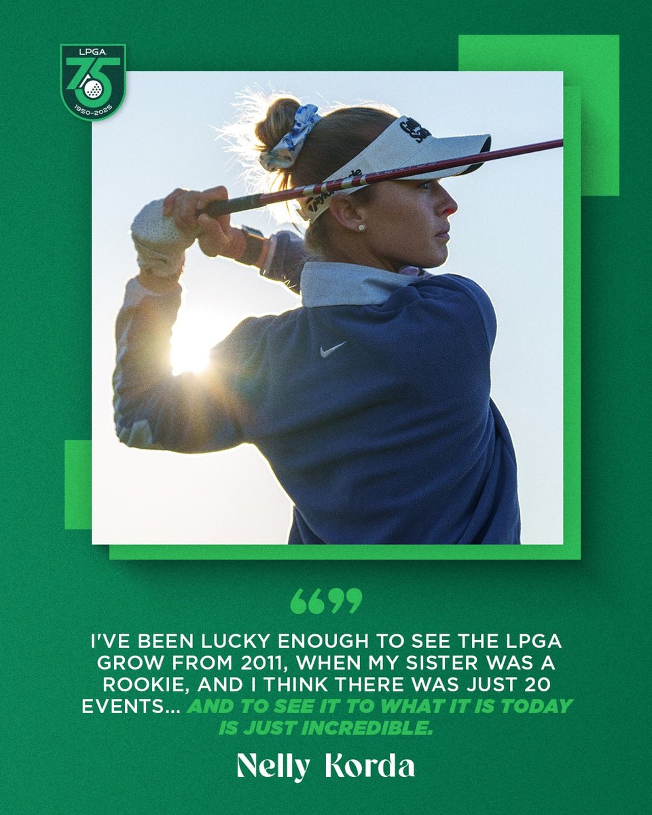 Nelly Korda über das Wachstum des Frauensports und die LPGA Tour - (@LPGA)