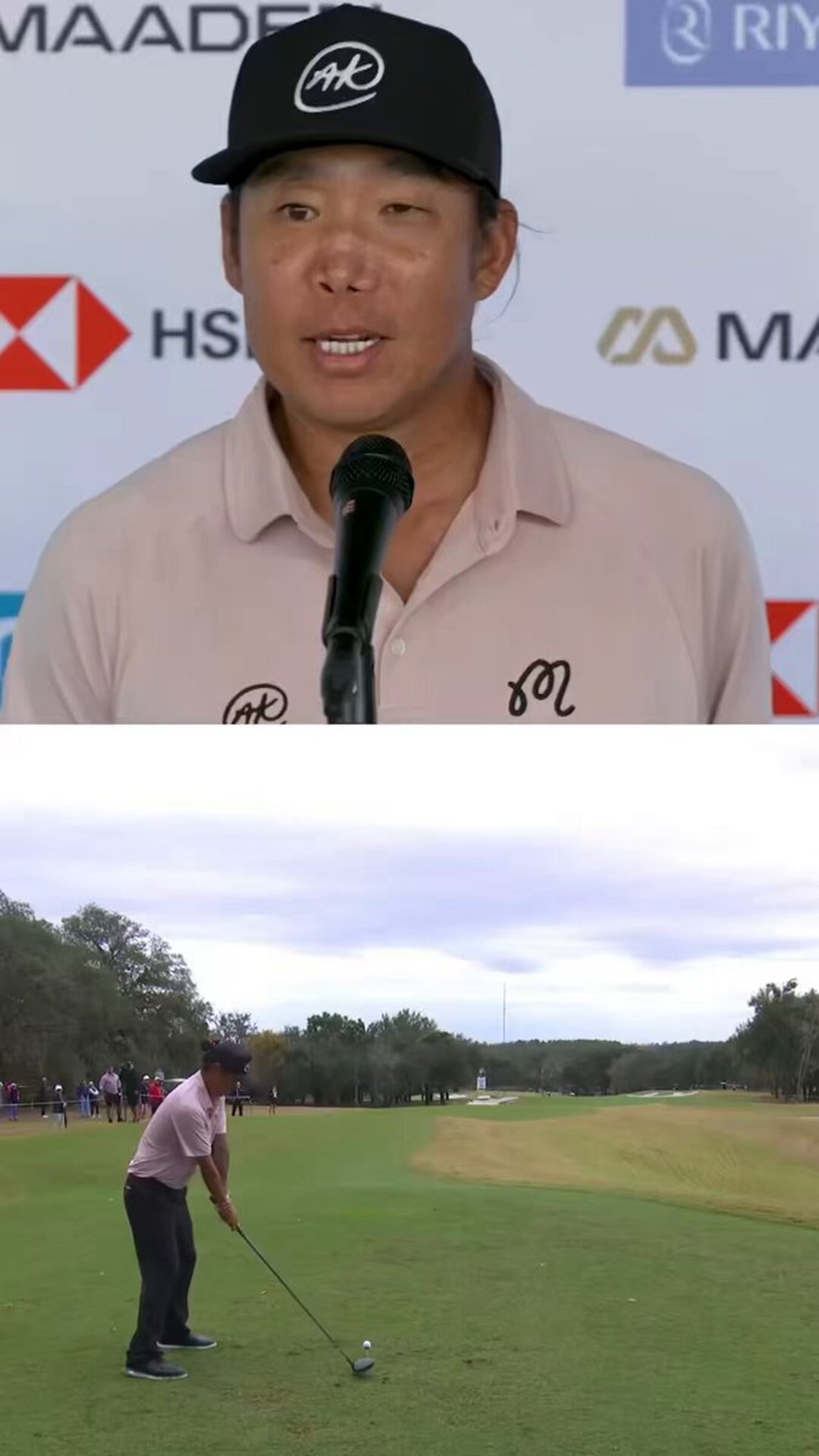 Anthony Kim beeindruckt mit Par-Rettung bei LIV Golf Promotions - (@livgolf_league)