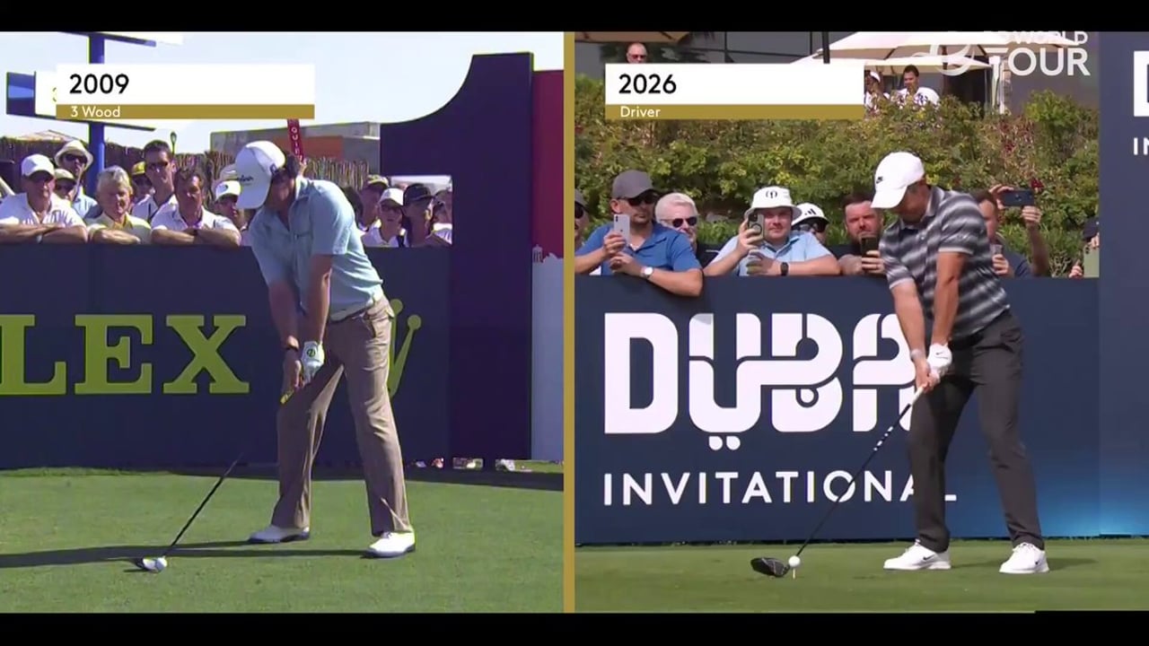 Rory McIlroys Golf-Schwung im Vergleich: 17 Jahre Entwicklung im Hero Dubai Desert Classic - (@DPWorldTour)