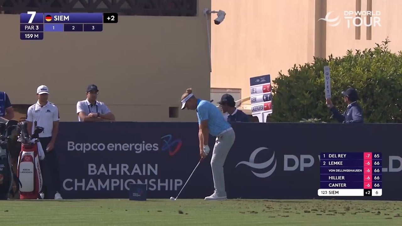 Marcel Siem verpasst knapp Hole-in-One beim Bapco Energies Bahrain Championship - (@DPWorldTour)