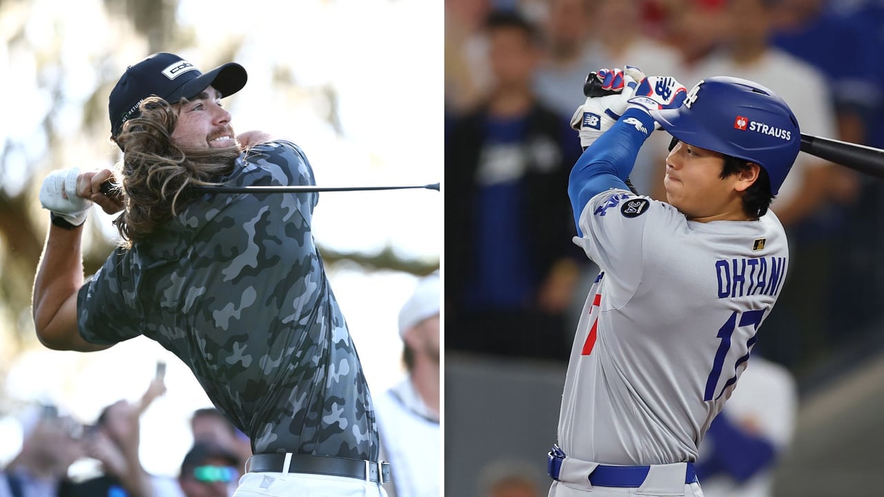 Kyle Berkshire und Shohei Ohtani: Golf und Baseball im Vergleich. (Fotos: Getty)