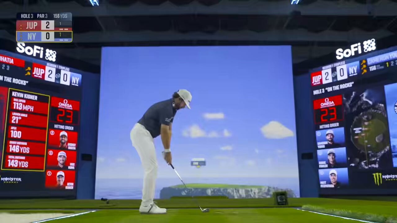 Cam Young beeindruckt mit präzisem Schlag in der Tomorrow Golf League - (@nygolfclub)