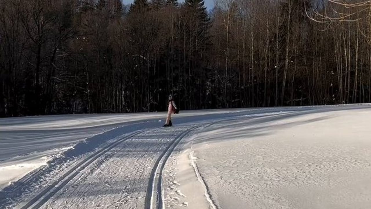 Maiken Bing Paulsen trainiert trotz Winter in Norwegen - (@LETgolf)