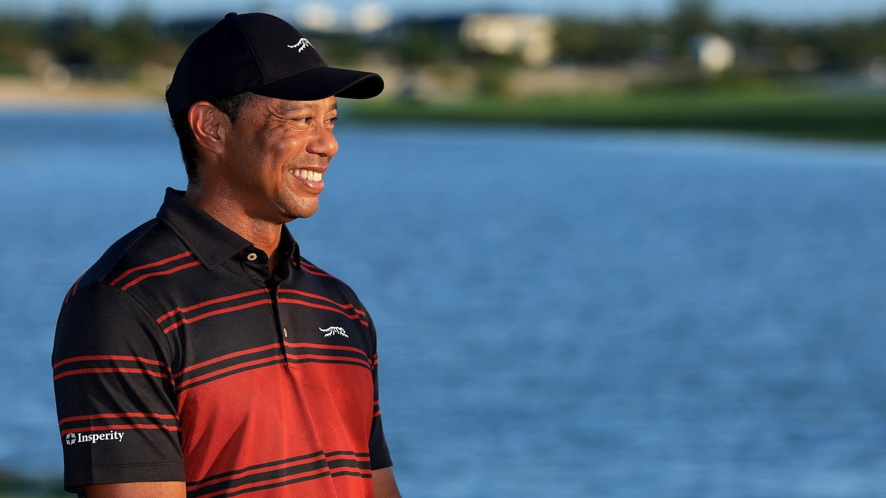 Tiger Woods gibt auf einer Pressekonferenz Einblicke in seinen Gesundheitszustand und seine Zukunft (Foto: Getty)