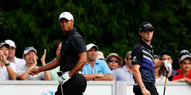 Das Duell der Giganten: Woods gegen McIlroy im Showmatch