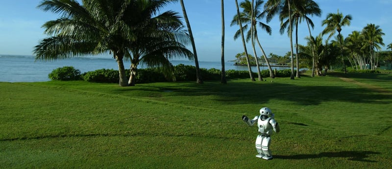 Roboter auf dem Golfplatz