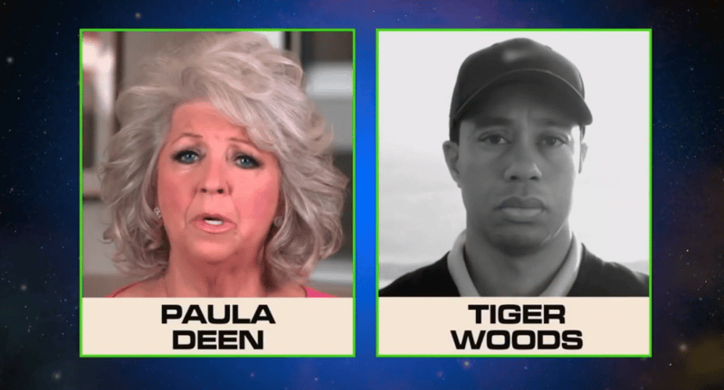 Tiger Woods ‚verschmelzt‘ mit Fernsehköchin Paula Deen
