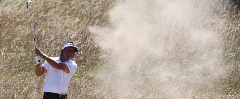 Phil Mickelson bei der Open in Lauerstellung