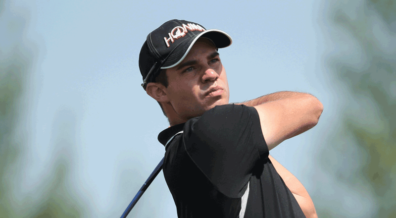 Bernd Ritthammer schlägt bei der Nelson Mandela Championship in Südafrika ab.