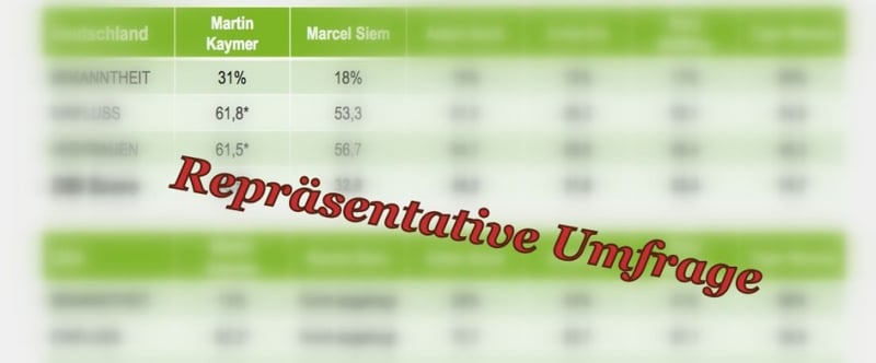 Repucom mit einer repräsentativen Umfrage