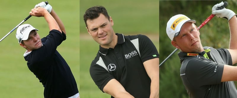 Max Kieffer, Rekordsieger Martin Kaymer und Marcel Siem schlagen bei der Abu Dhabi Golf Championship ab