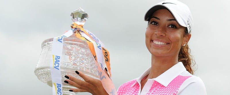 Cheyenne Woods ist die stolze Siegerin des Volvik Ladies Masters an der australischen Gold Coast