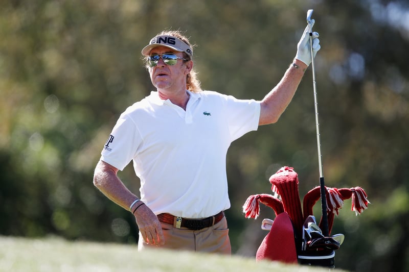 Blick ins Bag bei Miguel Angel Jimenez