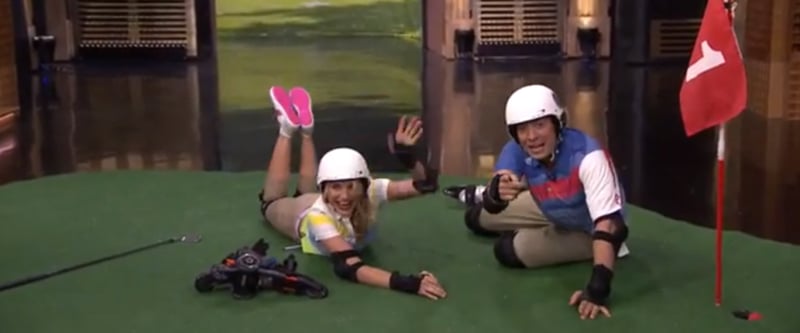 Jimmy Fallon und Cameron Diaz spielen Roller-Golf