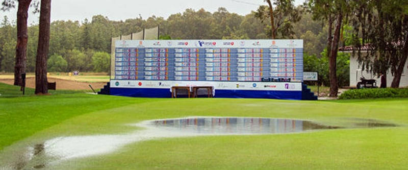 Nach heftigen regenfällen in der Nacht und am Freitagvormittag wurde die Turkish Airlines Ladies Open auf 54 Löcher verkürzt.