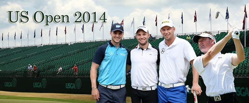 Martin Kaymer, Maximilian Kieffer, Marcel Siem und Alex Cejka. Zusammen greifen die Deutschen in Pinehurst an!