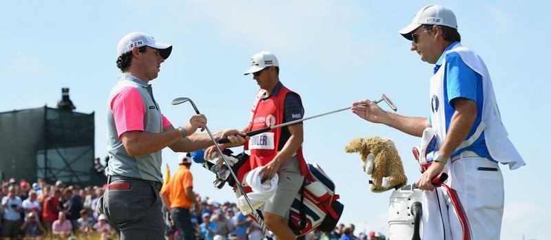 Rory McIlroy und sein Caddy J. P. Fitzgerald trafen bei der British Open stets die richtige Wahl. (Foto: Getty)