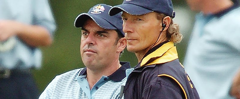 Nach seiner Demonstration bei der Senior British Open mehren sich die prominenten Stimmen, die Paul McGinley (l.) nahe legen, Bernhard Langer für den Ryder Cup zu nominieren.