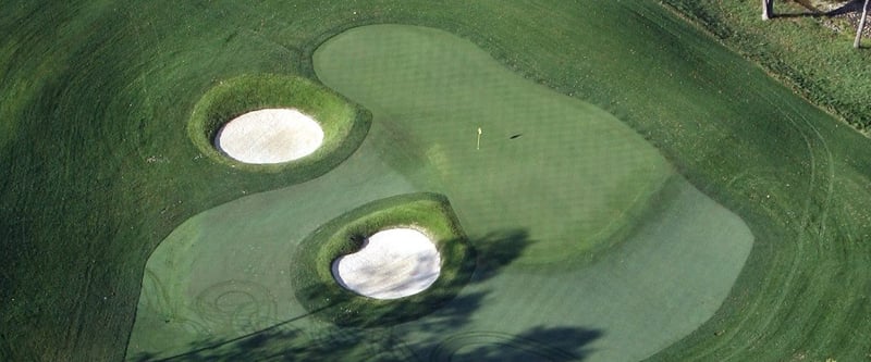 Das Grün des 16. Lochs im Valhalla Golf Club in Kentucky. (Foto: Getty)
