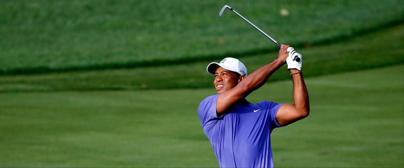 Tiger Woods auf seiner ersten Runde bei der PGA Championship. (Foto: Getty)